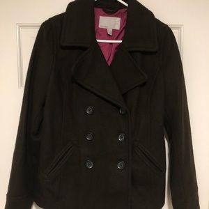 Old Navy Brown Pea Coat Size S